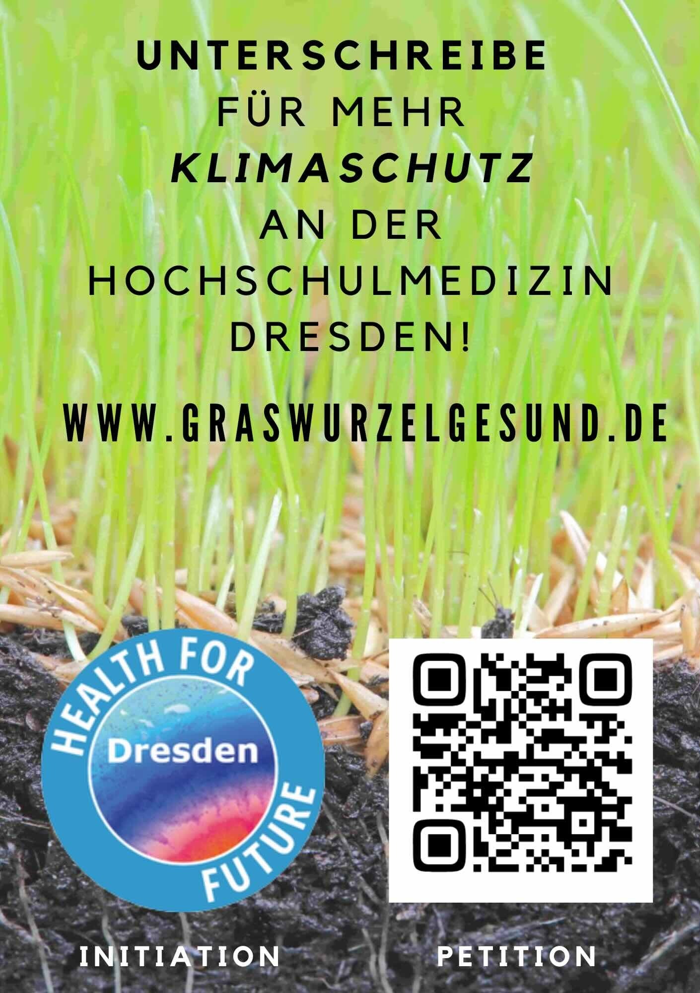 Klimaschutz an der Hochschulmedizin Dresden: Kampagne GrasWurzelGesund 